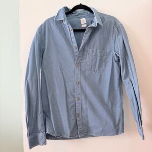 H&M Light Blue corduroy Casual Button Down Shirt